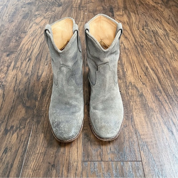 ISABEL MARANT • Crisi Boot suede ankle bootie western distressed slouchy boho - Picture 4 of 14